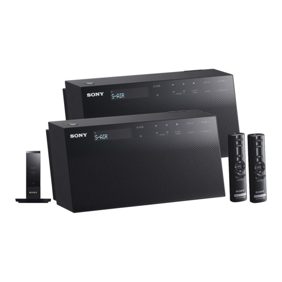 Sony ALT-SA32PC - Wireless Multi-room Music System Troubleshooting Manual