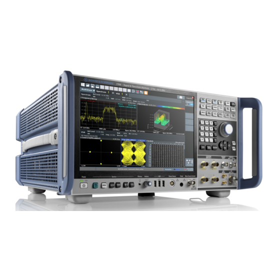 Rohde & Schwarz FSW Series Getting Started