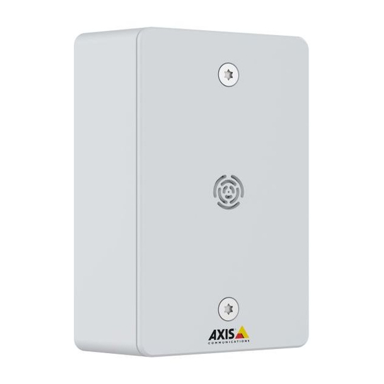 Axis TU1001-VE Installation Manual