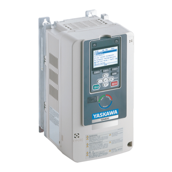 YASKAWA GA800 Series Installation & Primary Operation