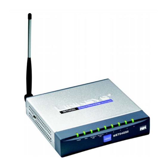 Linksys WET54GS5 Quick Installation