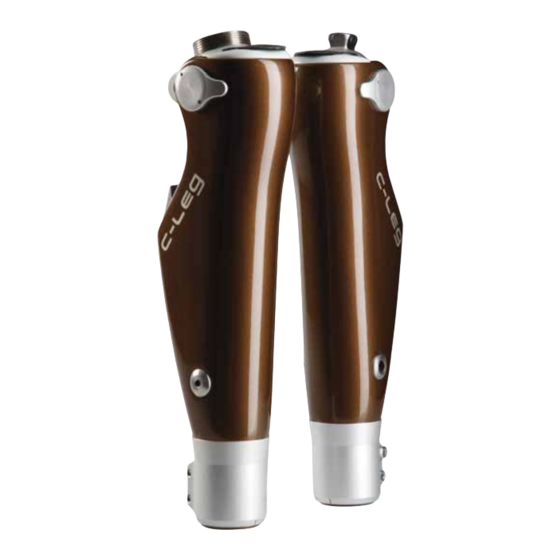 Otto Bock C-Leg Prosthetic System Instructions For Use Manual