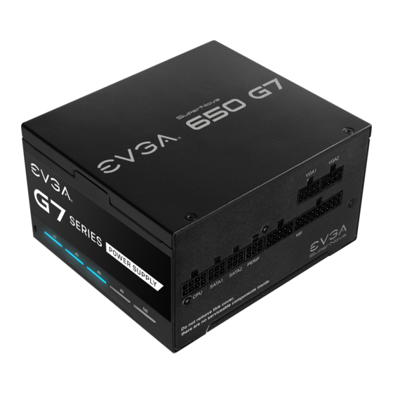 EVGA SuperNOVA G7 Quick Manual