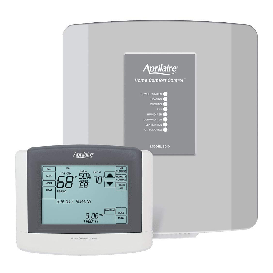 Aprilaire 8910 - Home Comfort Control Manual