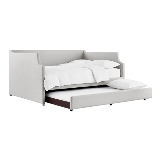 RH Baby&child RH TEEN ANNIKA UPHOLSTERED DAYBED WITH TRUNDLE TWIN Assembly And Installation Instructions