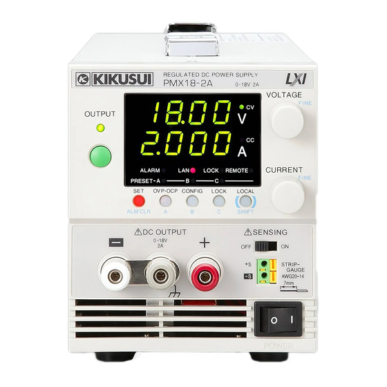 Kikusui PMX35-3A Quick Reference