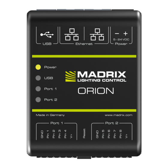 MADRIX ORION Manuals