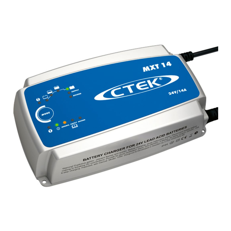 CTEK MXT 14 - Battery Charger Manual