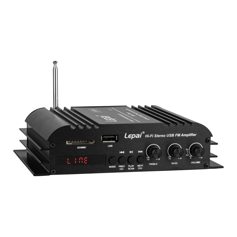 Lepai LP-269FS - 4 x 45w Amplifier Manual