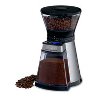 Cuisinart CBM 18 - Coffee Grinder, Conical Burr Programmable Owner's Manual