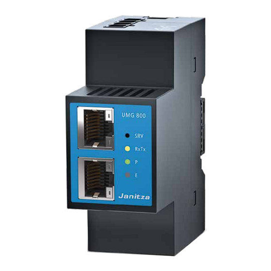 janitza UMG 800 User Manual And Technical Data