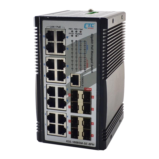CTC Union IGS-1608SM-SE-8PH Quick Installation Manual