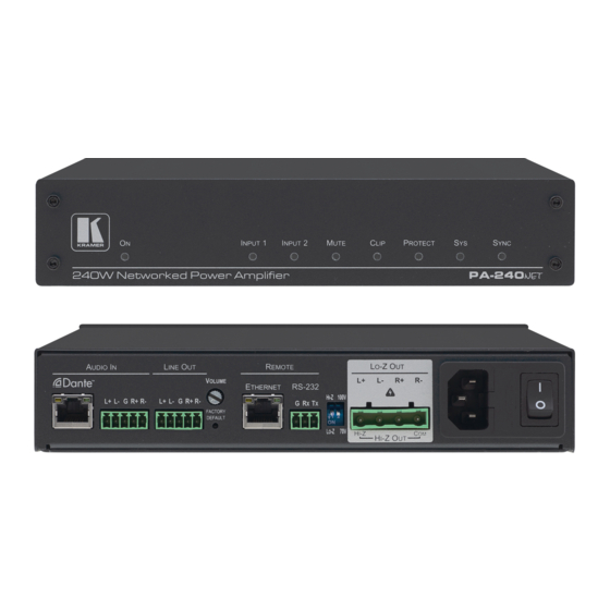 Kramer PA-120Net User Manual