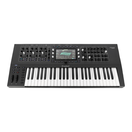 Waldorf Iridium Quick Start Manual