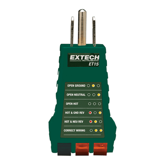 Extech Instruments ET15 User Manual