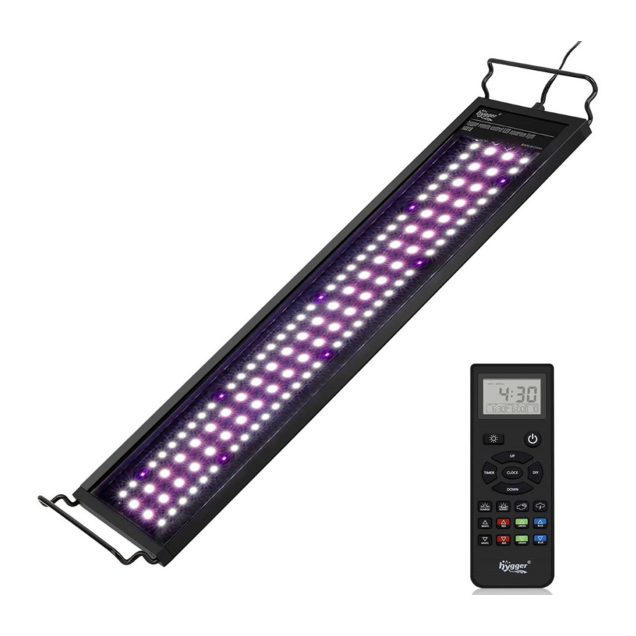 HYGGER HG-016 - Remote Control LED Aquarium Light Manual | ManualsLib