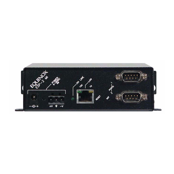 Equinox Systems ESP-2 MI Installation And User Manual