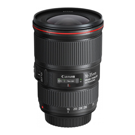 Canon EF16-35mm f/4l IS USM Manuals