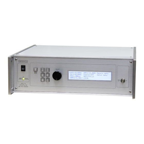 AVTECH ELECTROSYSTEMS AVRQ-4-B Instructions Manual