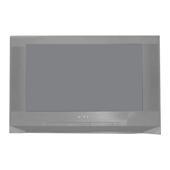 Sony TRINITRON KV-27HS420 Service Manual