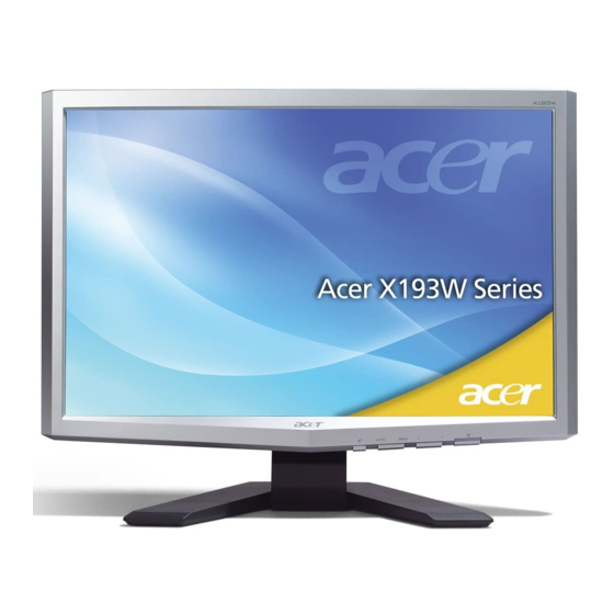 Acer X193W Service Manual