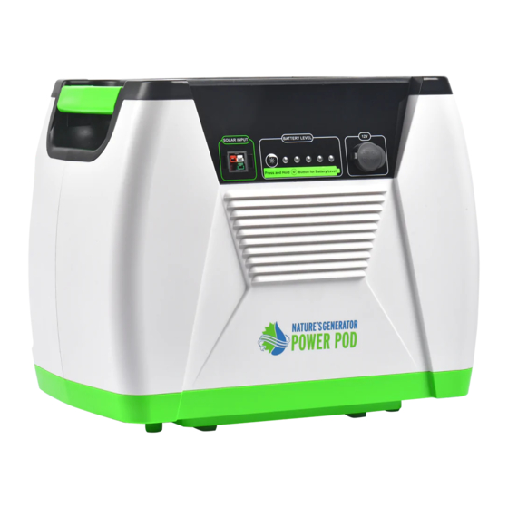 Nature's Generator Power Pod User Manual