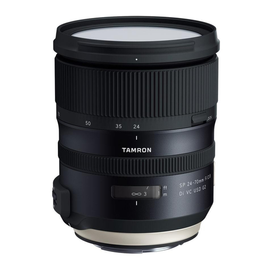 Tamron SP24-70mm F/2.8 Di VC USD Quick Start Manual