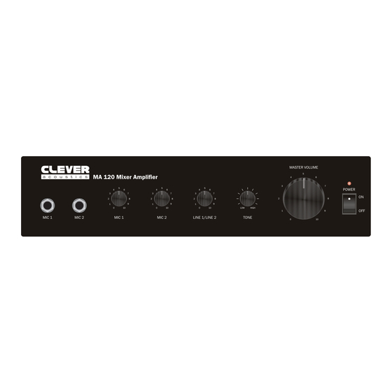 User Manuals: Clever Acoustics MA 120 Mixer 100V