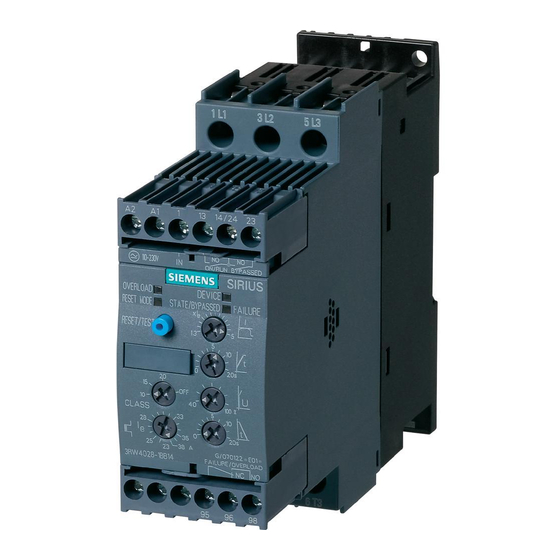 Siemens North American Electric 3RW30-40 Series Quick Start Manual