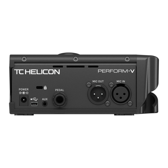 TC-Helicon PERFORM-V Quick Start Manual