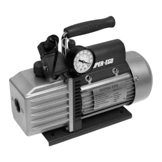 Super Ego SEGO VAC 1.5 Instructions For Use Manual