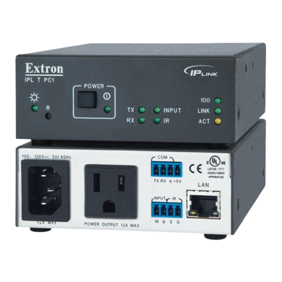 Extron electronics IPL T PC1 User Manual
