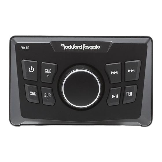 Rockford Fosgate Punch PMX-0R Instruction Manual