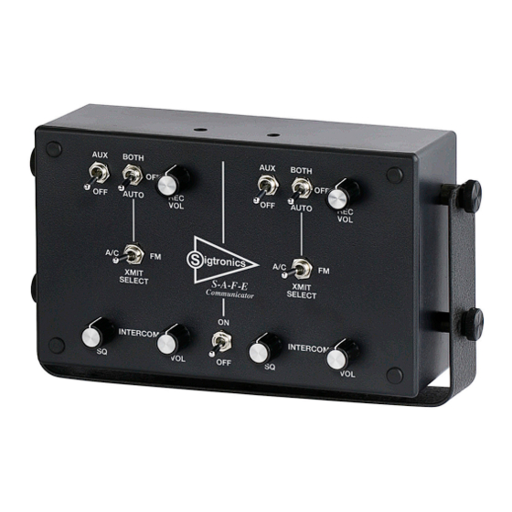 Sigtronics S-A-F-E Manuals