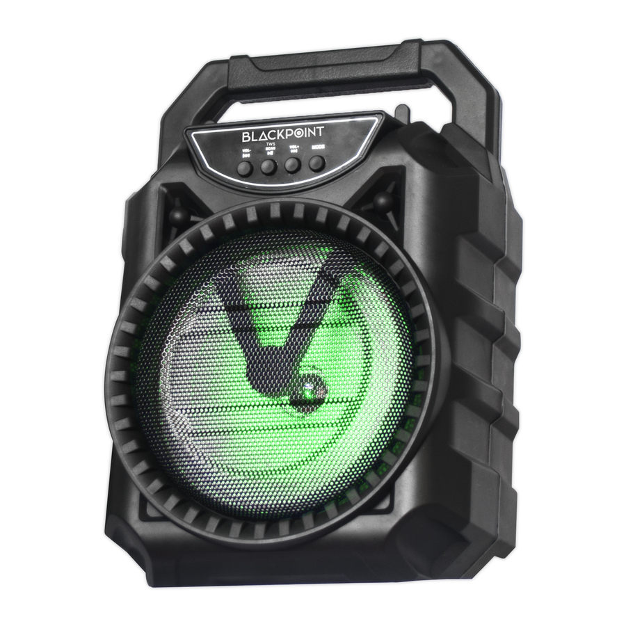 BLACKPOINT S29 - Portable Rechargeable Speaker Manual