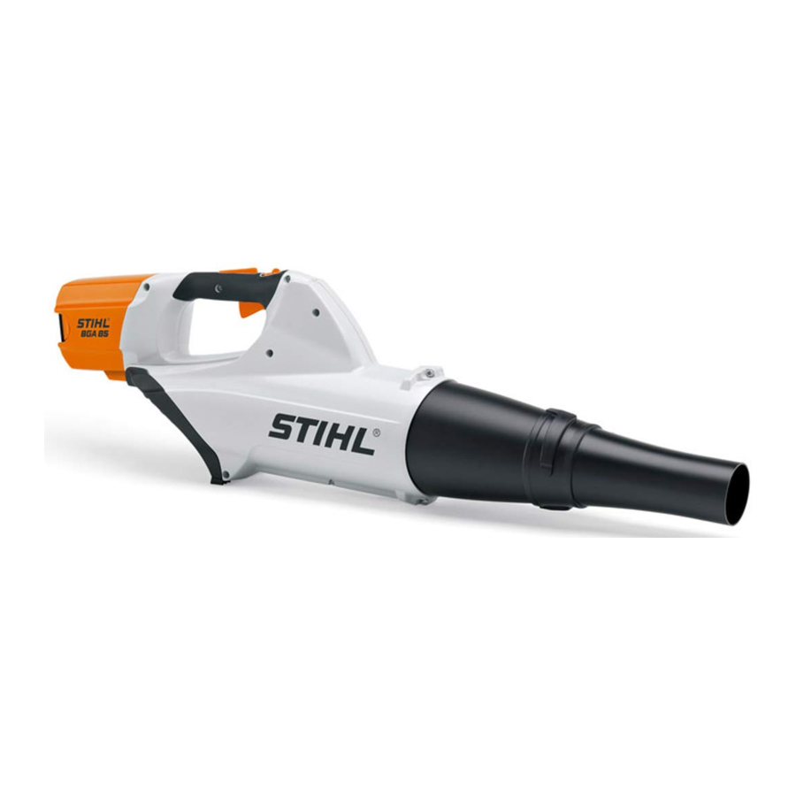 STIHL BGA 85 - Cordless Professional Blower Manual