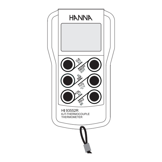 Hanna Instruments HI 93551R Instruction Manual