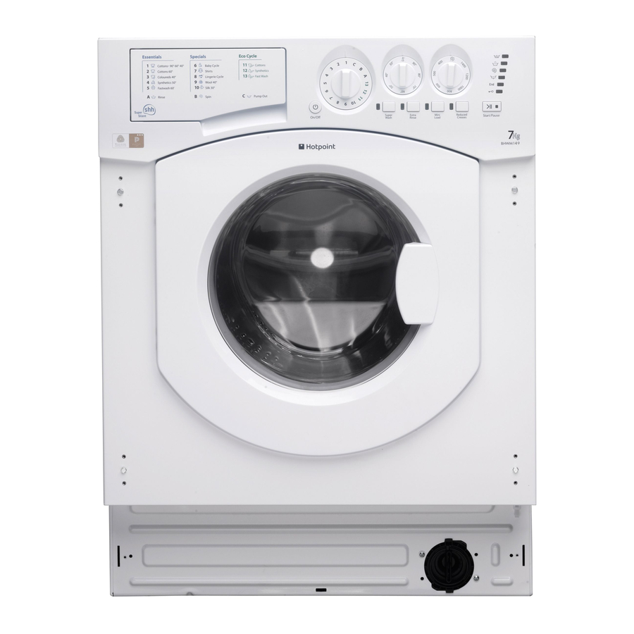 Hotpoint BHWM149 Instructions For Use Manual