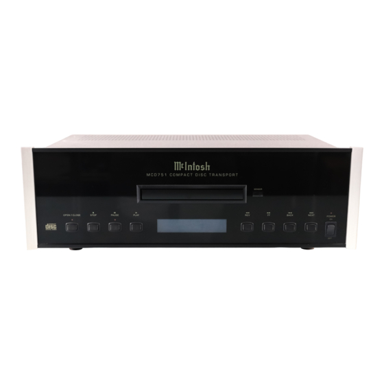 McIntosh MCD751 Owner's Manual