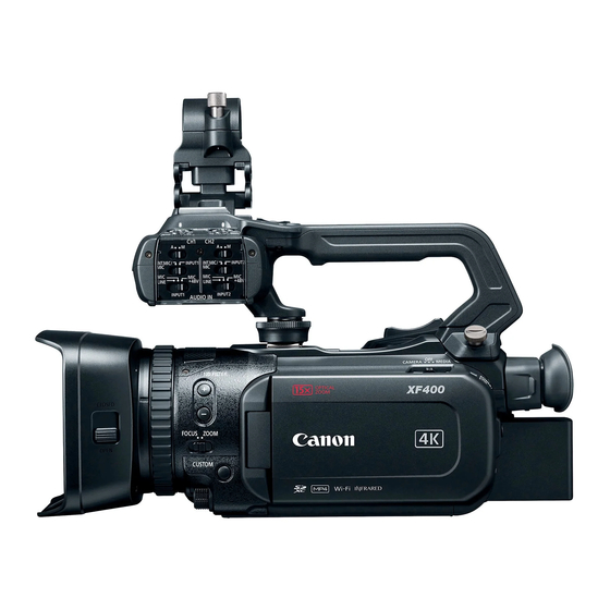 Canon XF400 Instruction Manual