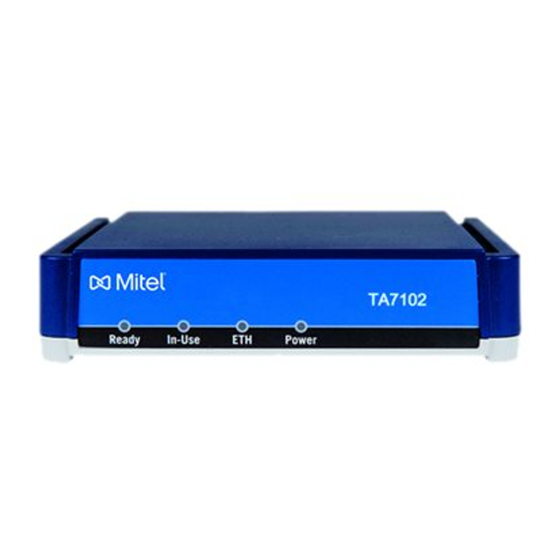 Mitel TA7100 Series Settings User Manual