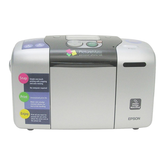 Epson PictureMate Using Manual