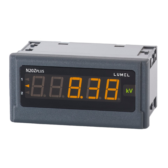 Lumel N20ZPLUS Manuals