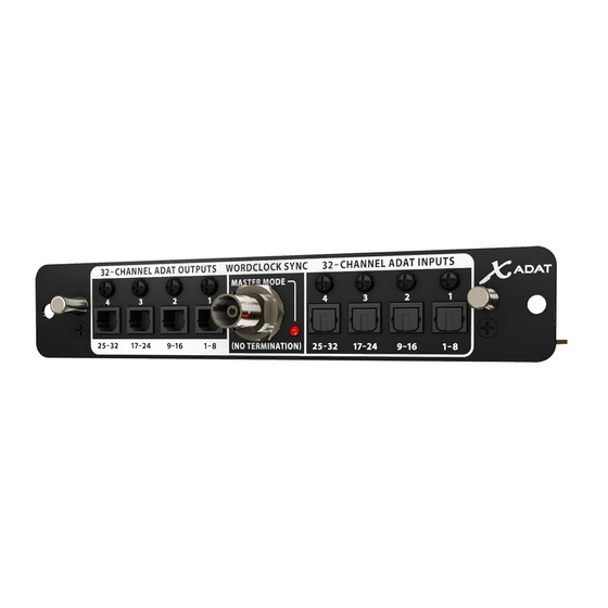 Behringer X-ADAT Quick Start Manual