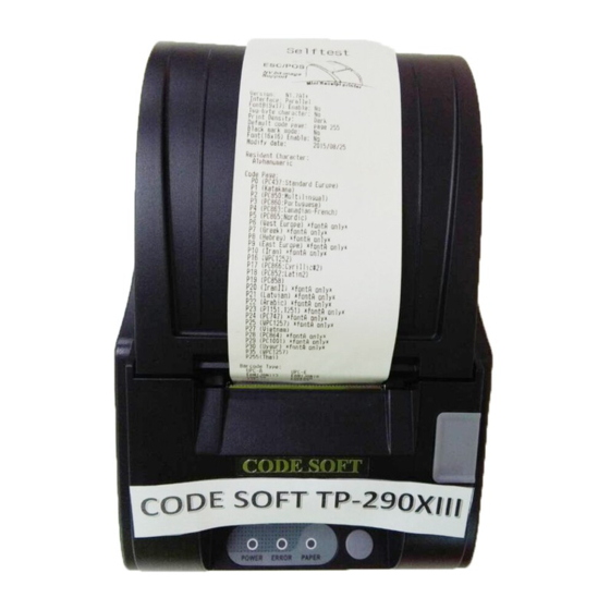 Code Soft TP-290XIII Programmer's Manual