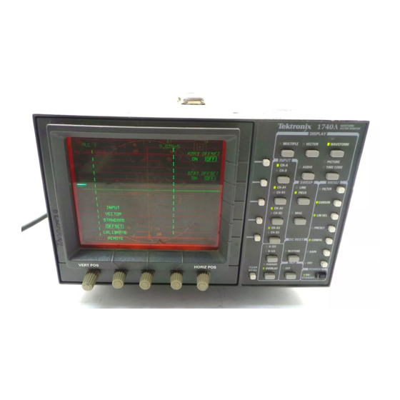 Tektronix 1740A Series Service Manual