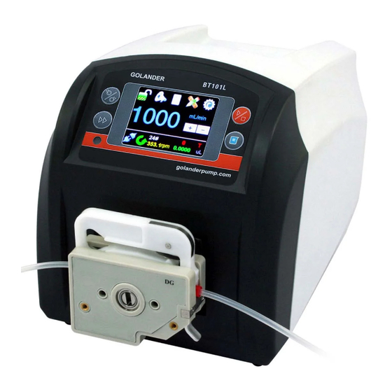 Golander pump BT101L Operating Manual