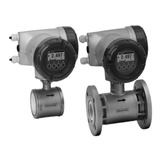 KROHNE OPTIFLUX 7300 Quick Start Manual