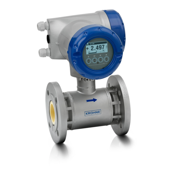 KROHNE OPTIFLUX 7300 Quick Start Manual