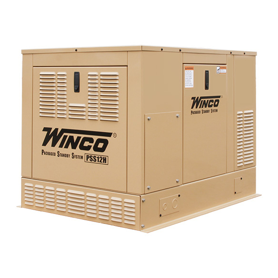 Winco ULPSS12H4W/E Installation And Operator's Manual
